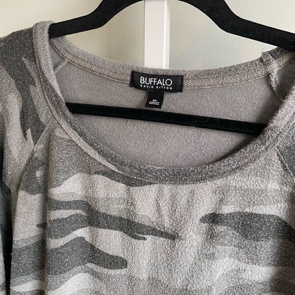 Buffalo David Bitton Cozy Camo Long Sleeve Sweatshirt - Picture 2 of 3